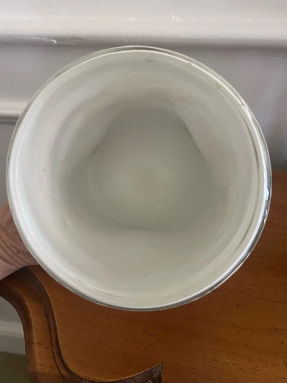 Hand-Blown Vase Glass White & Gold